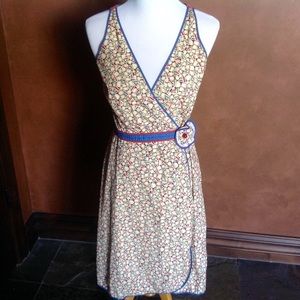 RARE Aquarius Anthropologie Wrap Floral Dress Sz 8
